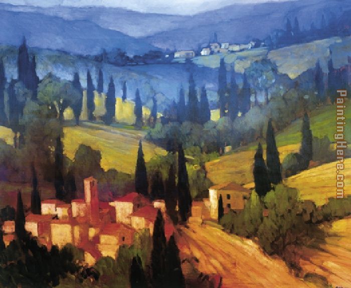 Tuscan Valley View painting - Philip Craig Tuscan Valley View art painting